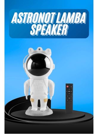 Gece Lambası Astronot Bluetooth Hoparlörlü Galaksi Işık Projektörü