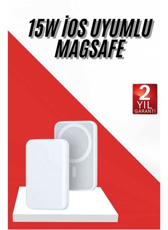 İOS Uyumlu Magsafe Kablosuz 15w Şarj Powerbank Magesafe