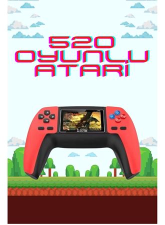 520 Retro Oyunlu El Konsolu Atari Oyun Konsolu Taşınabilir