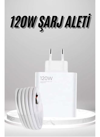 Type C Yüksek Hızlı Şarj Aleti Beyaz 120W Ultra Uzun Ömürlü