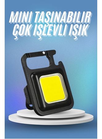 Işıldak USB Şarjlı Cep El Feneri Taşınabilir Mini Led Işık Çok Fonksiyonlu