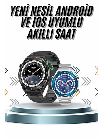 Akıllı Saat 1.62 İnç Ultimate Nabız Sensörlü Sesli Görüşme Yapabilen