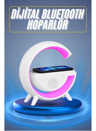 Yeni Nesil Bluetooth Hoparlör Speaker 5.0 Taşınabilir G Şeklinde Powerbankli