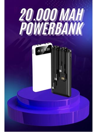 Powerbank 20.000 MAH Hızlı Şarj Özellikli Taşınabilir USB Girişli