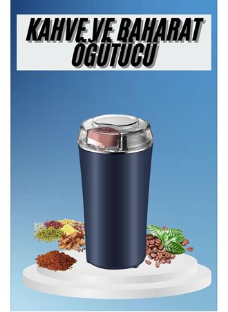 Kahve ve Baharat Öğütücü Kolay Temizlenebilir Paslanmaz Çelik Taşınabilir