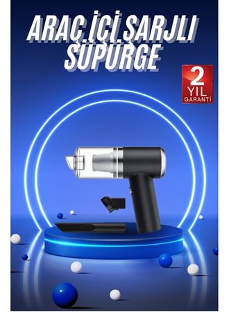 Vakumlu Araç İçi Süpürge Taşınabilir Pratik Şarjlı Temizlenebilir