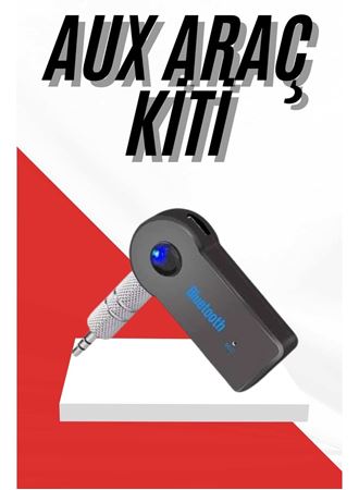 Tüm Cihazlara Uyumlu Bluetooth Aux Araç Kiti Siyah