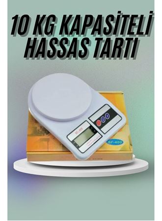 Mutfak Tartısı Dijital Göstergeli Hassas Tartı 10 Kg Kapasiteli