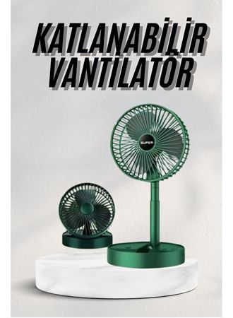 Katlanabilir Teleskopik Şarjlı Fan Masaüstü Soğutucu Vantilatör