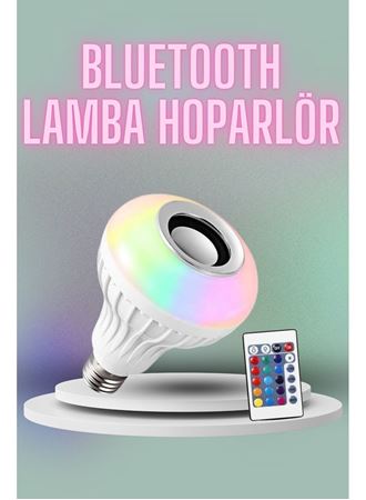 Kumandalı RGB Led Işık Bluetooth Hoparlör Ses Lambası Renkli Ampul