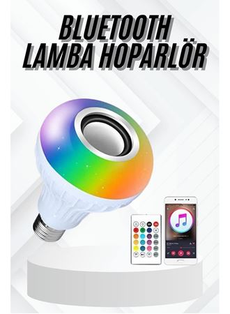 Lamba Hoparlör Ampül Görünümlü Renk Değiştirebilen Android ve İOS Uyumlu