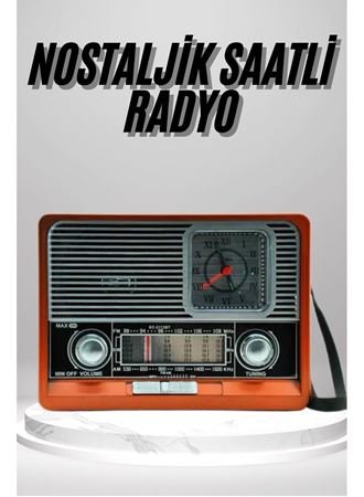 Nostaljik Vintage Radyo Taşınabilir Bluetooth Bağlantılı Hoparlör Radyo