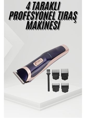 Tıraş Makinesi 4 Başlıklı Paslanmaz Çelik Bıçaklı Tüm Saç Tiplerine Uygun