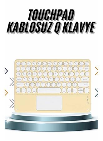 Android ve İOS Uyumlu Bluetooth Klavye Touchpad Slim Kablosuz Wifi Q Klavye