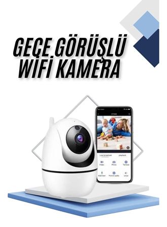 Kablosuz Wifi Destekli Akıllı Güvenlik Kamerası Hareket Sensörlü