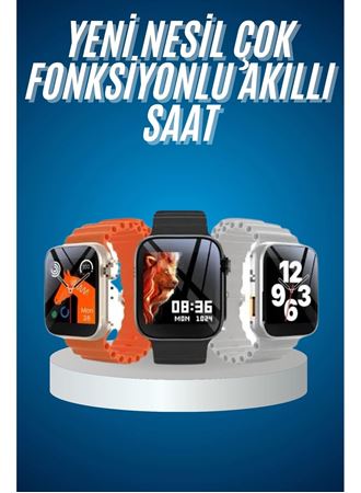 Yeni Nesil Akıllı Saat Müzik Dinleme Bildirim Görme Sesli Asistan Desteği