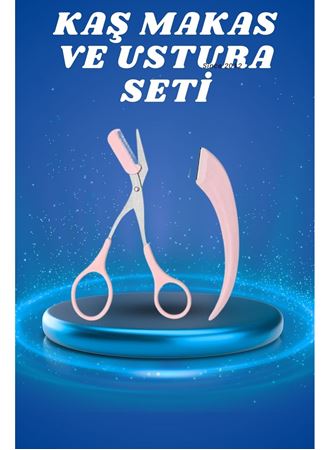 Profesyonel Taraklı Kaş Usturası ve Kaş Makası Bıyık Alma Kaş Usturası