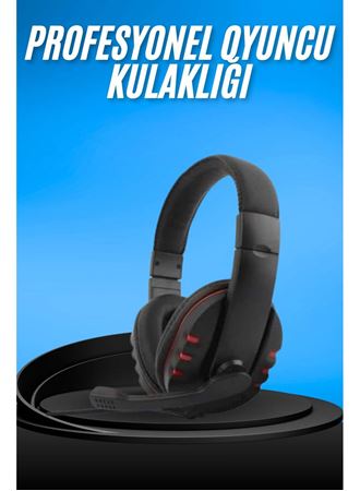 Oyuncu Kulaklığı Kulak Üstü Kablolu Gaming Kulaklık Mikrofonlu ANC Özelliği
