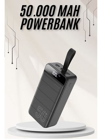 Powerbank Çoklu Şarj Girişi 50.000 Mah Taşınabilir Dijital Göstergeli