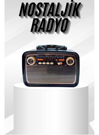 Müzik Kutusu Bluetooth Bağlantılı El Fenerli Nostaljik Tasarım Radyo