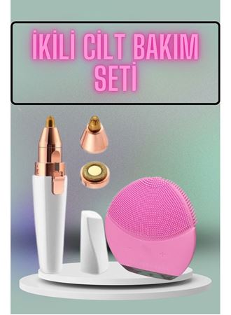 Kulak Burun ve Yüz Epilasyon Aleti ve Yüz Masaj Aleti İkili Cilt Bakım Seti