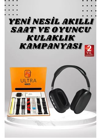 Boyun Bantlı Kulaklık ve 7 Kordonlu Yeni Nesil Akıllı Saat Kampanyası Yüksek Ses Kaliteli
