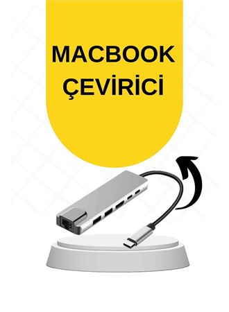 Macbook Pro/air Uyumlu USB Type-C 8 In 1 Hub Dönüştürücü Çevirici Çoklayıcı USB Hdmı Micro Sd 8 Girişli
