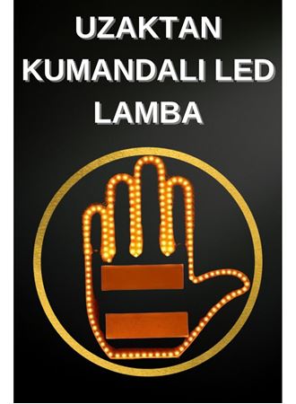 Led Işık El İşareti Araç Camı İçin Uzaktan Kumandalı