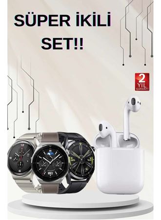 Akıllı Saat ve Kulaklık Seti Dokunmatik Ekran 5.0 Bluetooth Bağlantılı Sesli Görüşme