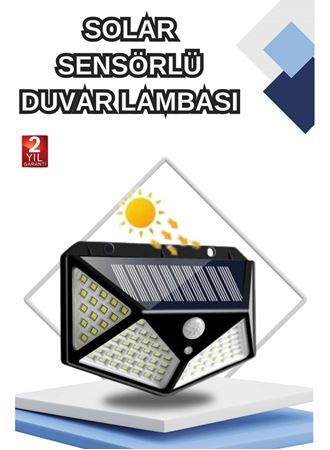 Bahçe Lambası Bahçe Aydınlatma Sensörlü Suya Dayanıklı 100 Led