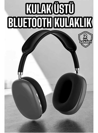 P9 Plus Kulaklık Siyah Bluetooth Bağlantılı Kulak Üstü Kablosuz ANC Özelliği