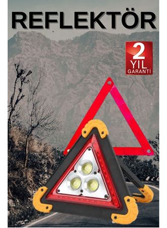 Solar Şarjlı Çok Fonksiyonlu Reflektör Işıklı Ikaz Lambası Acil Durum Reflektörü Acil Durum Uyarı Lambası