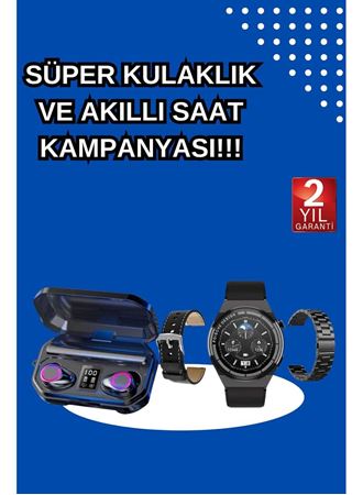 Yeni Nesil Kampanyası Bluetooth Bağlantılı Akıllı Saat ve Kablosuz Kulaklık Dijital Göstergeli