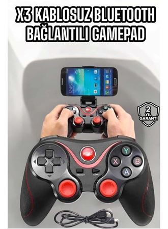 Game Stick Android Uyumlu Gamepad X3 Standlı Oyun Kolu Bluetooth Bağlantılı