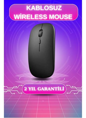 Kablosuz Mouse Fare Şarjlı Bluetooth Wireless Çift Modlu Sessiz
