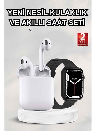 2025 Model Akıllı Saat ve 2.Nesil TWS Bluetooth Kulaklık ANC Özelliği Amoled Ekran