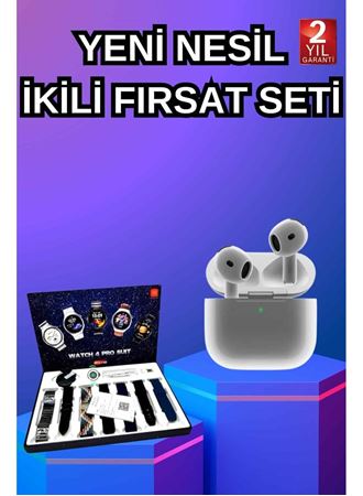 3.Nesil TWS Bluetooth Kulaklık Bluetooth Bağlantılı Akıllı Saat Amoled Ekran Plastik Hasır Kordon