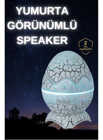 Dinozor Yumurtası Gece Masa Lambası Bluetooth Hoparlör 14 Renk Seçeneği