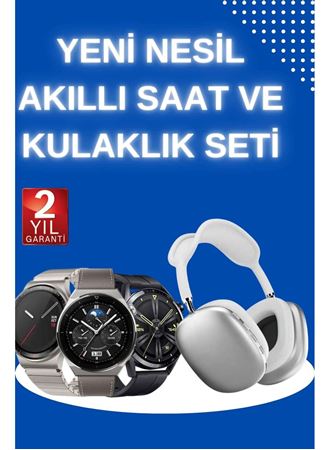 Yeni Nesil Sesli Görüşme Akıllı Saat ve Powerbank Çoklu Şarj Girişli Bluetooth Kulaklık Nabız Ölçer