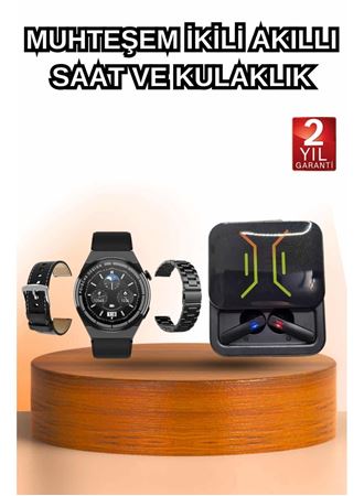 Dijital Göstergeli Bluetooth Kulaklık ve Bildirim Görebilen Akıllı Saat Alarm ve Titreşim