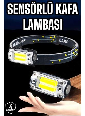 Kafa Lambası El Fenerli Kamp Lambası USB Şarjlı Esnek Lamba