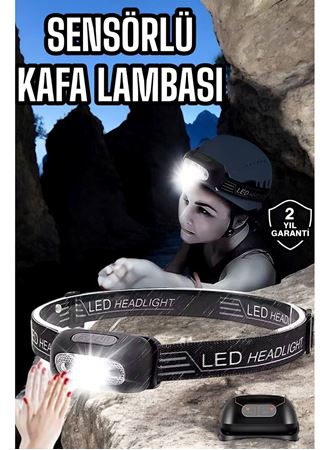 Kamp Lambası Led Işık Kafa Lambası Balıkçı Lambası Ayarlanabilir