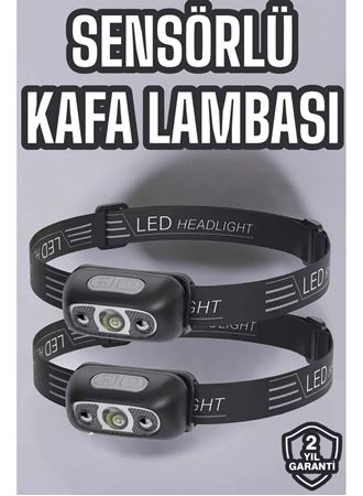 Kafa Lambası Kamp Lambası Led Işık Şarjlı Ayarlanabilir