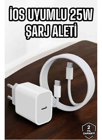 Şarj Aleti İOS 15/15 Pro Max Uyumlu Şarj Adaptörü ve Kablosu