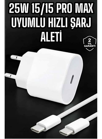 Güç Adaptörü ve Kablosu Şarj Aleti 15/15 Pro Max Uyumlu Hızlı Şarj