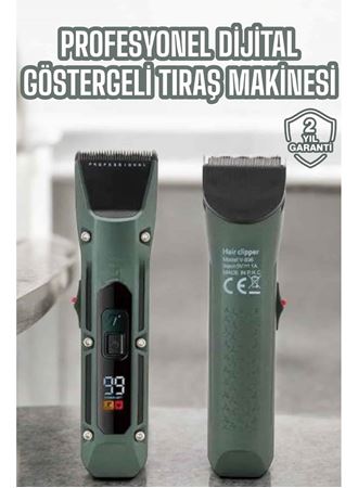 Tıraş Makinesi Dijital Göstergeli Turbo Motor Paslanmaz Çelik