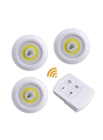Led Lamba 3'lü Uzaktan Kumandalı Yapışkanlı