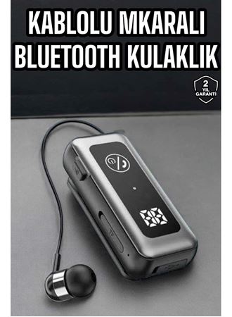 Kablolu Bluetooth Kulaklık Kulak İçi Stereo Mikrofonlu Dijital Göstergeli