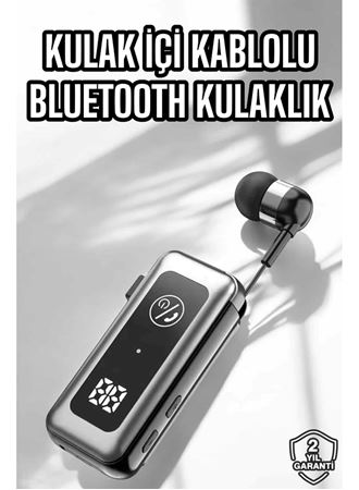 Makaralı Bluetooth Kulaklık Kulak İçi Dijital Göstergeli Yüksek Ses Kaliteli