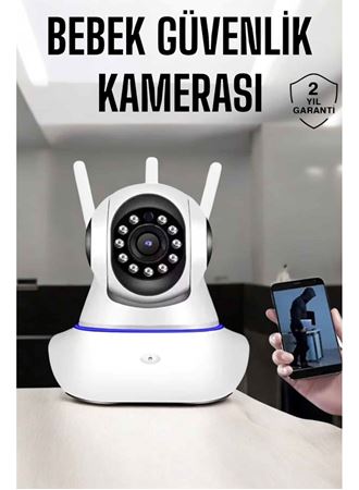 Wifi Kamera Ev Kamerası Gece Görüşlü Kablosuz Bebek Izleme Kamerası